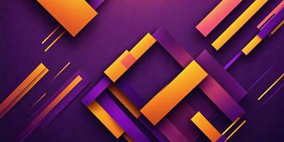 The primary subject of the image is a colorful geometric pattern, featuring a combination of purple, yellow, and orange colors. The setting is a wall, and the visual style appears to be a digital art or illustration. The dominant colors and overall atmosphere of the image are vibrant and lively, creating a visually appealing and engaging scene.