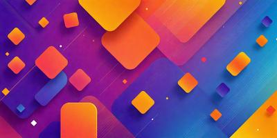The primary subject of the image is a colorful, abstract design featuring a mix of orange, blue, and purple colors. The setting is a colorful background, and the visual style appears to be a combination of digital art and illustration. The overall atmosphere is vibrant and lively, with the colors creating a sense of energy and movement.