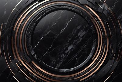 The primary subject of the image is a black and white marble design, which appears to be a pattern or a decorative element. The setting is a black and white marble surface, which serves as the background. The visual style of the image is a combination of a photo and digital art, creating a unique and intricate design. The colors and mood of the image are predominantly black and white, giving it a classic and elegant appearance.
