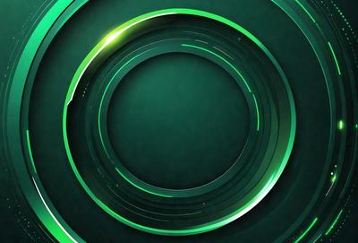 The primary subject of the image is a green circle with a green background. The visual style appears to be a digital art or illustration, as the circle is described as a "green circle art" and a "green circle design." The colors and mood of the image are predominantly green, creating a calm and soothing atmosphere.