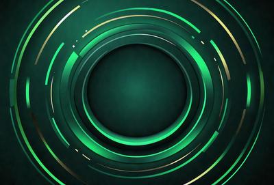 The primary subject of the image is a green circle, which is the main object, scene, or focus of the image. The setting/background features a green and gold pattern, which adds to the overall atmosphere of the image. The visual style of the image is a combination of photo and digital art, creating a unique and eye-catching design. The colors and mood of the image are predominantly green and gold, giving it a warm and inviting feel.