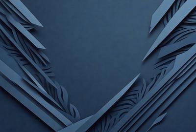 The primary subject of the image is a blue background with a pattern of trees. The setting is a dark blue sky, and the visual style appears to be a digital art or illustration. The colors and mood of the image are predominantly dark and moody, with the blue background and tree pattern creating a sense of depth and intrigue.