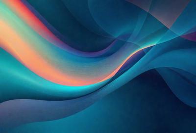 The primary subject of the image is a blue and orange swirl pattern. The setting is a blue background, and the visual style appears to be a digital art or illustration. The dominant colors are blue and orange, creating a vibrant and lively atmosphere.