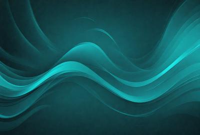 The primary subject of the image is a blue ocean wave. The setting is a blue background, which creates a serene and calming atmosphere. The visual style is a digital art or illustration, as the wave is depicted in a detailed and artistic manner. The dominant colors are blue and turquoise, which evoke a sense of tranquility and relaxation.