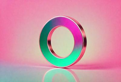 The primary subject of the image is a large, colorful, circular object, possibly a ring or a piece of art. The setting is a pink background, which adds a vibrant and lively atmosphere to the scene. The visual style appears to be a combination of photo and digital art, as the colors and details are well-defined and the image has a modern, artistic quality. The colors and mood of the image are predominantly pink, which creates a warm and inviting ambiance.