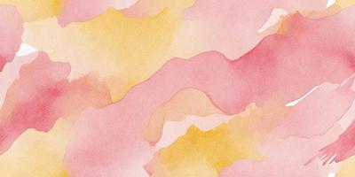 The primary subject of the image is a painting of a mountainous landscape. The setting is a pink and yellow background, which adds a vibrant and warm atmosphere to the scene. The visual style of the painting is a combination of watercolor and digital art, creating a unique and artistic representation of the mountainous landscape. The colors and mood of the painting evoke a sense of tranquility and beauty, as the viewer is drawn into the serene and picturesque environment.