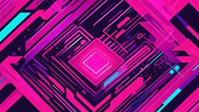 The primary subject of the image is a pink square, which is the main object, scene, or focus of the image. The setting/background features a purple and pink geometric pattern, which adds to the overall visual style. The image is a digital art or illustration, showcasing the artist's creativity and skill in designing the pink square within the pattern. The colors and mood of the image are predominantly pink and purple, creating a warm and inviting atmosphere.