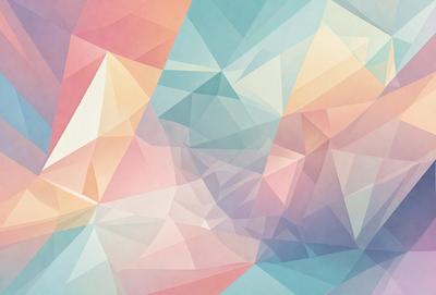 The primary subject of the image is a colorful geometric pattern, featuring a mix of pink, blue, and yellow colors. The setting is a three-dimensional space, with the pattern displayed on a wall or a surface. The visual style of the image is a combination of digital art and illustration, creating a vibrant and dynamic appearance. The overall atmosphere of the image is lively and energetic, with the colorful pattern capturing the viewer's attention.