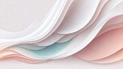The primary subject of the image is a large, colorful sheet of paper with a wave-like pattern. The paper is folded and creased, giving it a unique and artistic appearance. The setting is a white background, which provides a clean and uncluttered environment for the paper to stand out. The visual style of the image is a combination of digital art and illustration, as the paper appears to be digitally manipulated to create the wave-like pattern. The colors and mood of the image are vibrant