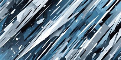The primary subject of the image is a blue and white patterned background. The setting is a dark, possibly black, background. The visual style is a combination of digital art and illustration. The dominant colors are blue and white, creating a calm and soothing atmosphere.
