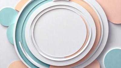 The primary subject of the image is a collection of white and pink circles. The circles are arranged in a circular pattern, with some overlapping each other. The setting is a white background, which provides a clean and minimalist appearance. The visual style is a combination of digital art and illustration, as the circles are created using a computer program or digital drawing tool. The colors and mood of the image are predominantly white and pink, giving it a clean, fresh, and feminine feel.