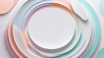 The primary subject of the image is a white circle, which is the main focus of the scene. The circle is placed on a colorful background, which consists of a variety of colors and patterns. The visual style of the image is a combination of photo and digital art, creating a unique and vibrant appearance. The overall atmosphere of the image is lively and dynamic, with the white circle standing out against the colorful and intricate background.