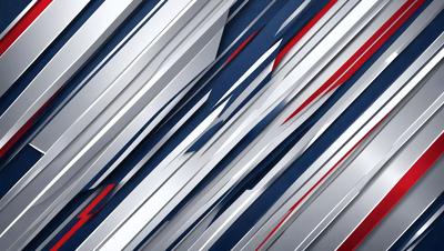 The primary subject of the image is a pattern of blue, white, and red stripes. The setting is a blue and white background, which creates a visually striking contrast with the red stripes. The visual style is a combination of digital art and illustration, giving the image a modern and artistic appearance. The colors and mood of the image are predominantly blue, white, and red, creating a sense of patriotism and unity.