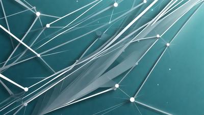 The primary subject of the image is a close-up of a blue background with a pattern of white lines. The setting appears to be a futuristic or abstract environment. The visual style of the image is a combination of digital art and illustration, creating a unique and intriguing pattern. The dominant colors in the image are blue and white, with the blue background and white lines creating a sense of depth and contrast. The overall atmosphere of the image is one of creativity and innovation.