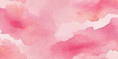 The primary subject of the image is a pink cloud, which is the main focus of the scene. The setting is a pink background, which adds to the overall atmosphere of the image. The visual style is a watercolor painting, giving the image a unique and artistic appearance. The dominant colors are pink and red, creating a warm and inviting mood.