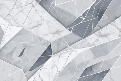 The primary subject of the image is a marble wall with a patterned design. The setting is a room with a white marble wall, and the visual style is a close-up of the marble wall. The colors and mood of the image are predominantly white, giving it a clean and elegant appearance.
