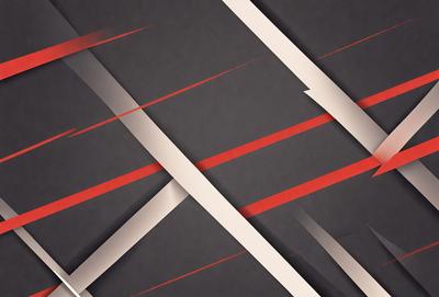 The primary subject of the image is a pattern of red and white stripes. The setting is a black background, which contrasts with the red and white stripes. The visual style appears to be a digital art or illustration, as the stripes are depicted in a clean and organized manner. The colors and mood of the image are bold and energetic, with the red and white stripes creating a striking contrast against the black background.