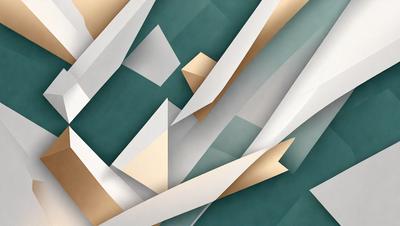 The primary subject of the image is a colorful, abstract artwork featuring a mix of blue, green, and white colors. The setting is a wall, and the visual style appears to be a combination of digital art and illustration. The artwork is displayed on a blue and white background, creating a vibrant and lively atmosphere.