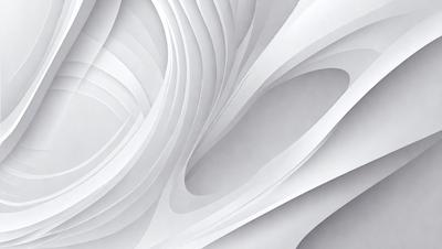 The primary subject of the image is a large, white, curved structure that resembles a wave or a sculpture. The setting is a white background, which provides a clean and minimalist appearance. The visual style is a combination of digital art and illustration, creating a unique and artistic representation of the subject. The colors and mood of the image are predominantly white, giving it a clean, serene, and calming atmosphere.