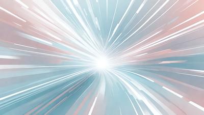 The primary subject of the image is a bright light, which appears to be a lightning bolt or a bright star. The light is shining through a blue and white background, creating a visually striking scene. The visual style of the image is a combination of digital art and illustration, with the light source being the main focus of the composition. The colors and mood of the image are predominantly blue and white, giving it a clean and modern appearance.