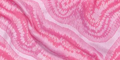 The primary subject of the image is a pink and white patterned fabric. The setting is a close-up view of the fabric, showcasing its intricate design. The visual style is a combination of a photo and a digital art, as the fabric appears to be a blend of both. The colors and mood of the image are predominantly pink and white, creating a warm and inviting atmosphere.