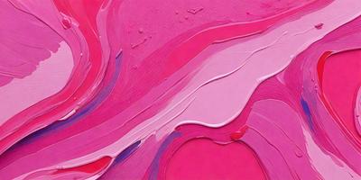 The primary subject of the image is a close-up of a pink surface, possibly a painting or a piece of art. The setting appears to be a pink background, which adds to the overall atmosphere of the image. The visual style of the image is a combination of a photo and a painting, creating a unique and artistic representation of the pink surface. The colors and mood of the image are predominantly pink, giving it a warm and inviting feel.