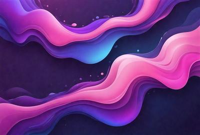 The primary subject of the image is a colorful, abstract design featuring a mix of pink, purple, and blue colors. The setting is a dark background, which contrasts with the vibrant colors of the design. The visual style appears to be a combination of digital art and illustration, creating a unique and eye-catching pattern. The overall atmosphere is lively and energetic, thanks to the bold and bright colors used in the design.