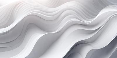 The primary subject of the image is a large, white, curved sculpture. The setting is a white background, which provides a clean and minimalist appearance. The visual style is a combination of digital art and illustration, creating a unique and artistic representation of the sculpture. The colors and mood of the image are predominantly white, giving it a clean and serene atmosphere.