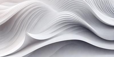 The primary subject of the image is a large, white, curved sheet of paper. The paper appears to be folded or manipulated in a way that creates a visually interesting and dynamic pattern. The setting is a white background, which allows the paper to stand out as the main focus of the image. The visual style is a combination of artistic expression and digital manipulation, giving the image a unique and creative appearance. The colors and mood of the image are predominantly white, which adds to the clean and minimalist
