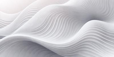 The primary subject of the image is a large, white, curved surface that resembles a wave or a sculpture. The setting is a white background, which provides a clean and minimalist appearance. The visual style is a combination of digital art and illustration, creating a unique and artistic representation of the curved surface. The colors and mood of the image are predominantly white, giving it a clean, serene, and calming atmosphere.