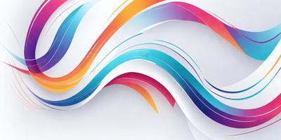 The primary subject of the image is a colorful, swirling design that resembles a wave. The setting is a white background, which provides a clean and minimalist appearance. The visual style is a combination of digital art and illustration, creating a vibrant and dynamic scene. The dominant colors are blue, pink, and orange, which evoke a sense of energy and movement. Overall, the image has a lively and engaging atmosphere.