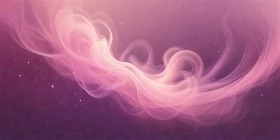 The primary subject of the image is a pink smoke or mist, which appears to be floating in the air. The setting is a purple background, which adds a contrasting and visually appealing element to the scene. The visual style of the image is a combination of photo and digital art, creating a unique and artistic representation of the pink smoke. The colors and mood of the image are predominantly pink and purple, giving it a soft and dreamy atmosphere.