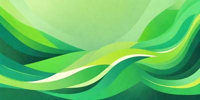 The primary subject of the image is a green and white painting of a wave. The setting is a green background, and the visual style appears to be a digital art or illustration. The dominant colors are green and white, creating a calm and serene atmosphere.