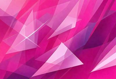 The primary subject of the image is a pink and purple geometric pattern. The setting is a pink background, and the visual style is a digital art or illustration. The dominant colors are pink and purple, creating a warm and vibrant atmosphere.