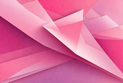 The primary subject of the image is a pink and purple geometric pattern. The setting is a pink background, and the visual style is a digital art or illustration. The dominant colors in the image are pink and purple, creating a warm and vibrant atmosphere.