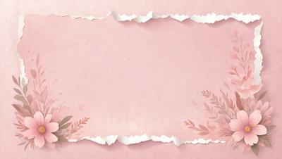 The primary subject of the image is a pink background with a flower pattern. The setting is a pink paper with a flower design. The visual style is a digital art or illustration. The dominant colors are pink and white, creating a warm and inviting atmosphere.