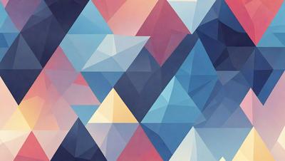 The primary subject of the image is a colorful geometric pattern, featuring a mix of blue, red, yellow, and white colors. The pattern is displayed on a blue background, creating a visually striking and vibrant scene. The visual style of the image is a combination of digital art and illustration, showcasing the artist's creativity and attention to detail. The overall atmosphere of the image is lively and energetic, with the bold colors and intricate design elements evoking a sense of movement and dynamism.