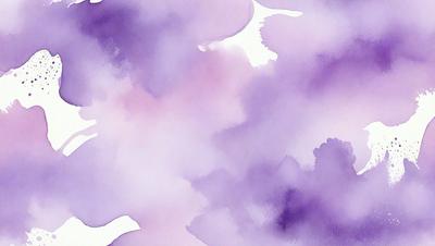 The primary subject of the image is a purple cloud, which is the main focus of the scene. The setting is a purple sky, and the visual style appears to be a painting or a digital artwork. The dominant colors in the image are purple and white, creating a calm and serene atmosphere.