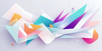 The primary subject of the image is a colorful abstract art piece, featuring a mix of blue, orange, and white colors. The setting is a white background, which provides a clean and minimalist appearance. The visual style is a combination of digital art and illustration, creating a unique and eye-catching design. The overall atmosphere is vibrant and energetic, with the colors and patterns creating a sense of movement and dynamism.