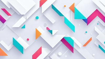 The primary subject of the image is a geometric pattern made up of triangles and squares. The pattern is predominantly blue, with some orange and white elements. The setting is a white background, which provides a clean and minimalist appearance to the pattern. The visual style is a combination of digital art and illustration, creating a modern and visually appealing design. The colors and mood of the image are predominantly calm and soothing, with the blue and white elements evoking a sense of tranquility and harmony.