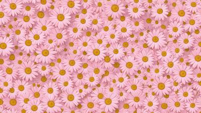 The primary subject of the image is a close-up of a flower, which is the main focus of the image. The setting is a pink background, which adds to the overall mood of the image. The visual style is a pattern of flowers, which gives the image a digital art or illustration appearance. The dominant colors are pink and yellow, creating a warm and inviting atmosphere.