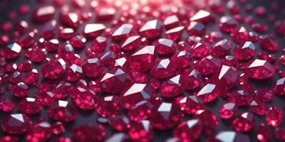 The primary subject of the image is a close-up of a group of red gemstones, which are the main objects in the scene. The setting is a dark background, which contrasts with the bright red color of the gemstones. The visual style of the image is a close-up of the gemstones, showcasing their unique shapes and textures. The colors and mood of the image are predominantly red, creating a vibrant and eye-catching atmosphere.