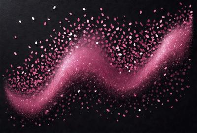 The primary subject of the image is a pink and white swirl pattern. The setting is a black background, which contrasts with the swirl pattern. The visual style is a digital art or illustration, as the swirl pattern is created using a computer or digital tool. The colors and mood of the image are predominantly pink and white, giving it a soft and elegant appearance.