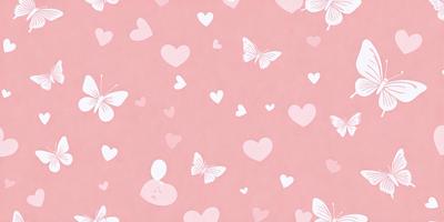 The primary subject of the image is a pink background with a pattern of hearts. The hearts are scattered across the background, creating a visually appealing and heartwarming scene. The setting appears to be a pink wall or a similar surface, which complements the hearts' design. The visual style of the image is a combination of digital art and illustration, as the hearts are carefully arranged and the overall composition is well-executed. The colors and mood of the image are predominantly pink, which evokes