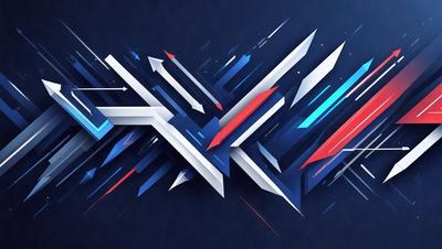 The primary subject of the image is a blue and white geometric design, which appears to be a digital art or illustration. The setting is a blue background, and the visual style is a combination of digital art and illustration. The dominant colors are blue and white, creating a clean and modern atmosphere.