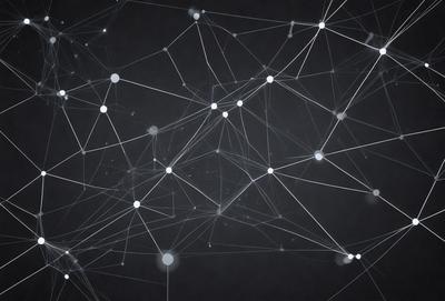 The primary subject of the image is a black background with a pattern of white dots. The setting is a dark background, which contrasts with the white dots. The visual style is a combination of a photo and digital art, as the dots are arranged in a way that resembles a digital artwork. The colors and mood of the image are predominantly black and white, creating a sense of depth and contrast.