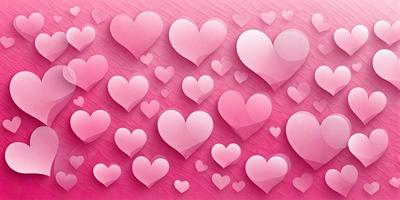 The primary subject of the image is a collection of pink hearts arranged in various patterns. The hearts are displayed on a pink background, which adds to the overall mood and visual style of the image. The hearts are arranged in a way that creates a sense of depth and dimension, making the image visually appealing and engaging.
