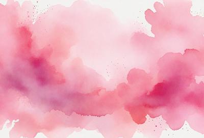 The primary subject of the image is a pink watercolor painting. The setting is a white background, which provides a clean and minimalist appearance. The visual style is a watercolor painting, which gives the image a unique and artistic touch. The dominant colors are pink, which creates a warm and inviting atmosphere.