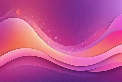 The primary subject of the image is a colorful, abstract design featuring a wave-like pattern. The setting is a purple background, which adds to the overall mood of the image. The visual style is a combination of digital art and illustration, creating a unique and eye-catching design. The dominant colors are purple and pink, which contribute to a calming and soothing atmosphere.