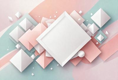 The primary subject of the image is a white square, which is the main object, scene, or focus of the image. The setting/background features a colorful and abstract design, which adds a vibrant and lively atmosphere to the scene. The visual style of the image is digital art, as it is a computer-generated design. The colors and mood of the image are predominantly pink and white, creating a warm and inviting ambiance.